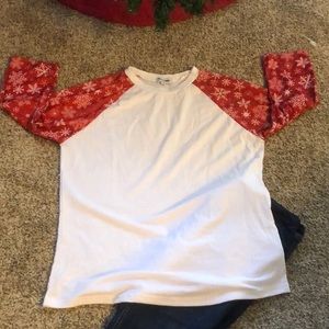 CLEARANCE!! fun Christmas baseball style tee